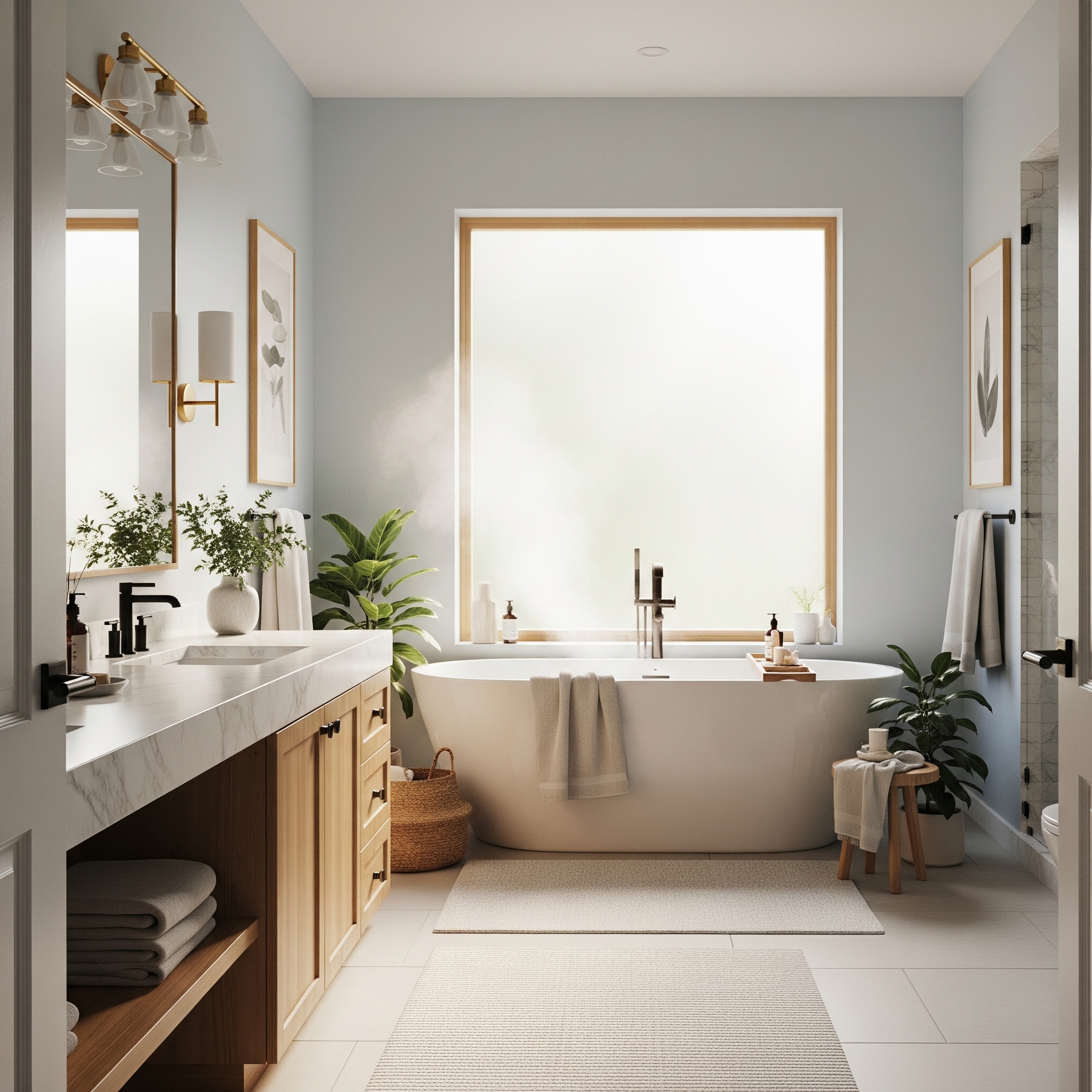 Bathroom Trends 2025 – Biophilic Design – Contemporary Minimalism – Nostalgic & Vintage – Eco -Minimalism